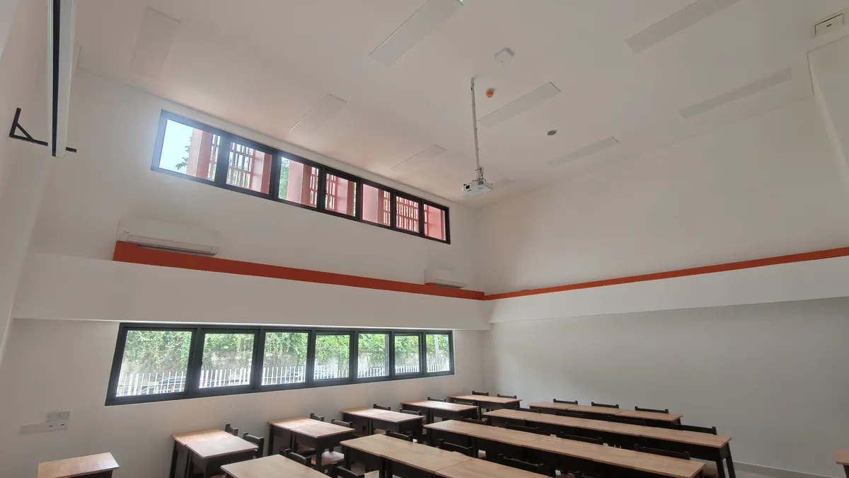 Classroom wall units side view